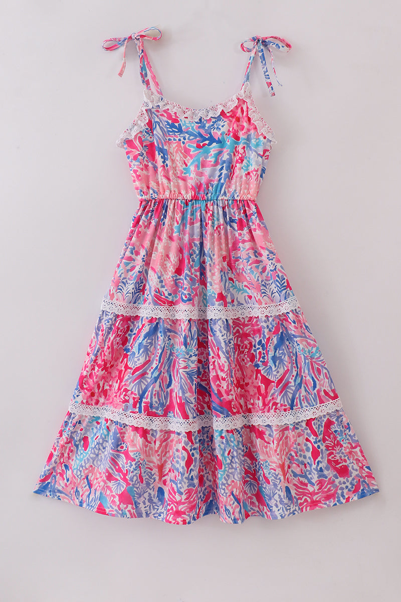Tropical Sunset Waves Mom Tiered Dress 2XL Tropical Sunset Waves Mom Tiered Dress 2XL