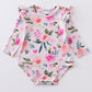 Pink floral print bamboo girl bubble