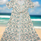 Green garden serenity print mom dress