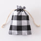 Red Green Black check gift bag