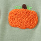 Green plaid french knot pumpkin boy set