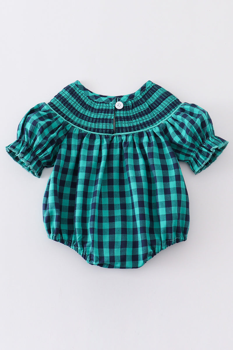 Forest plaid girl bubble