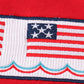 Patriotic flag embroidery smocked boy top