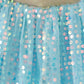 Blue sequin tulle tutu skirt