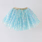 Blue sequin tulle tutu skirt