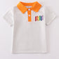 Crayon stripe print embroidery boy shirt