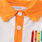 Crayon stripe print embroidery boy shirt