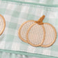 Green gingham pumpkin embroidery boy jonjon