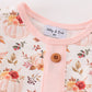 Coral pumpkin print girl bubble