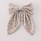 Pink floral print hair sailor bow