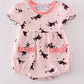 Pink bat print girl bubble