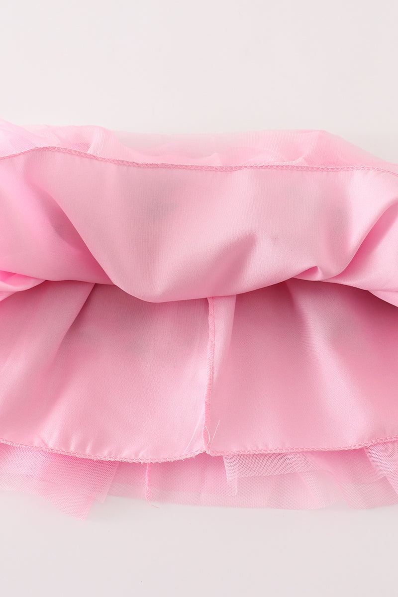 Pink gingerbread sequin tutu skirt