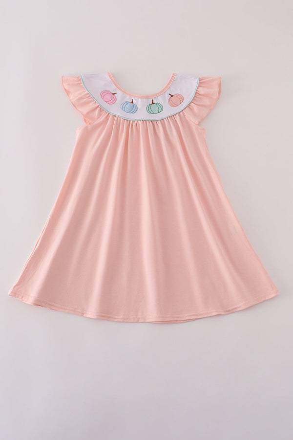 Pink embroidery dress