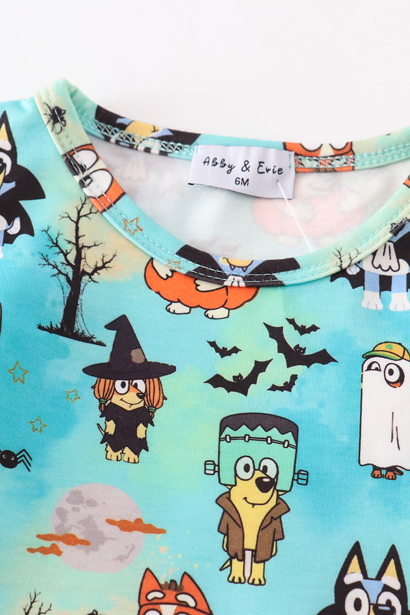 Halloween character print baby set