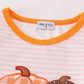 Pink stripe pumpkin applique girl set