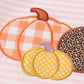 Pink stripe pumpkin applique girl set