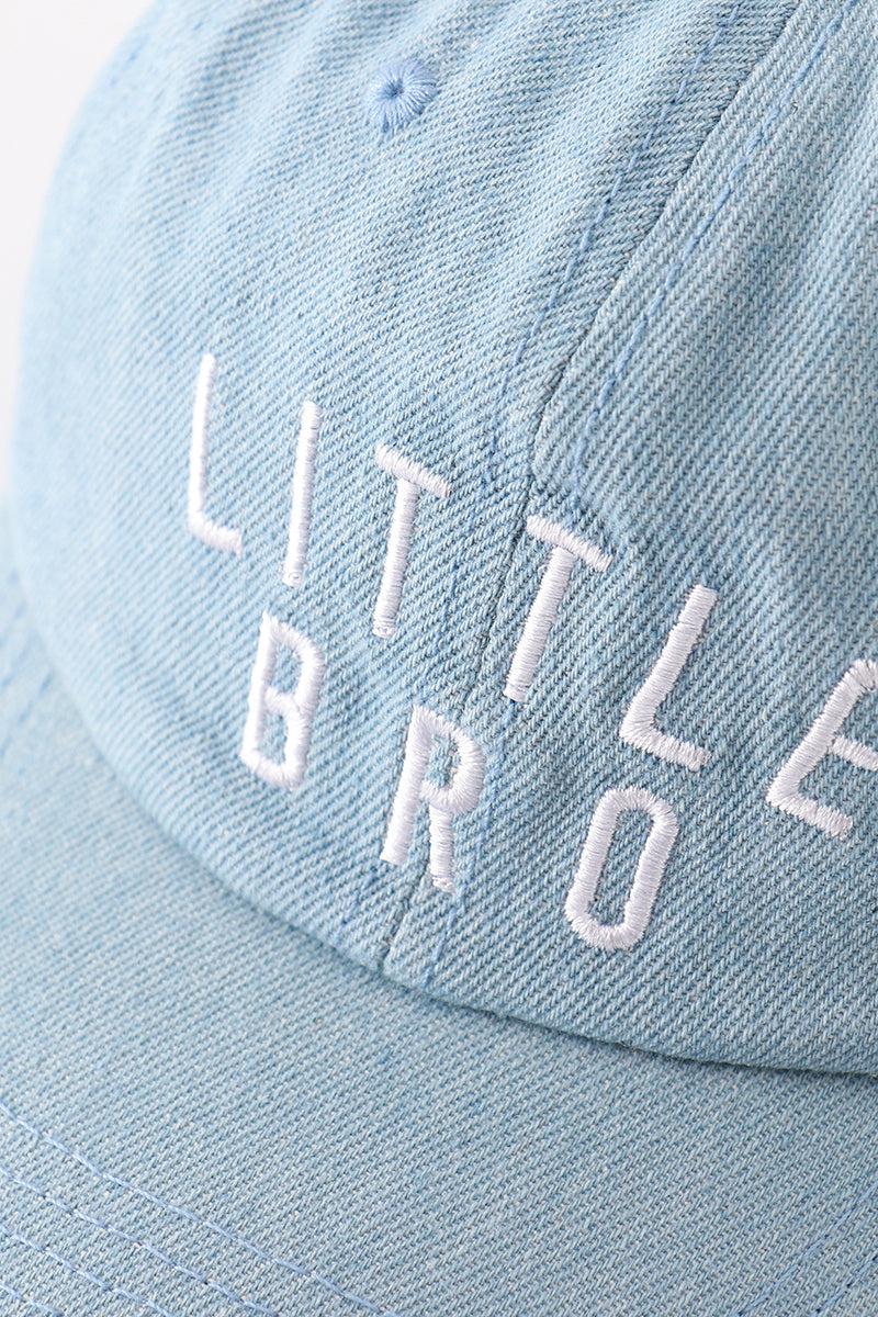 Blue little bro embroidery hat