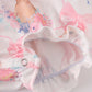 Pink easter bunny bow girl bubble