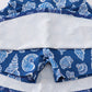 Blue conch print tennis skort set