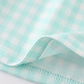 Blue princess embroidery girl gingham dress