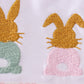 Pink bunny embroidery bow set