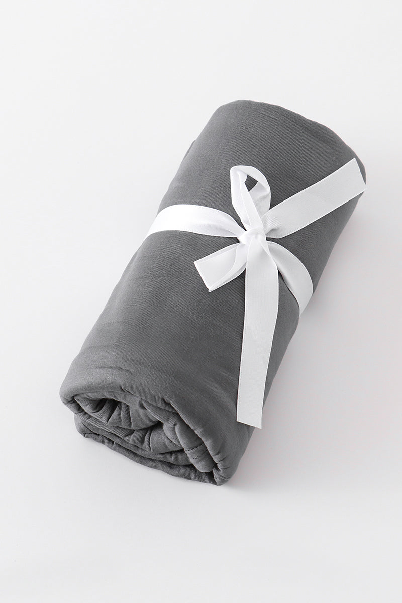 Charcoal baby bamboo swaddle blanket