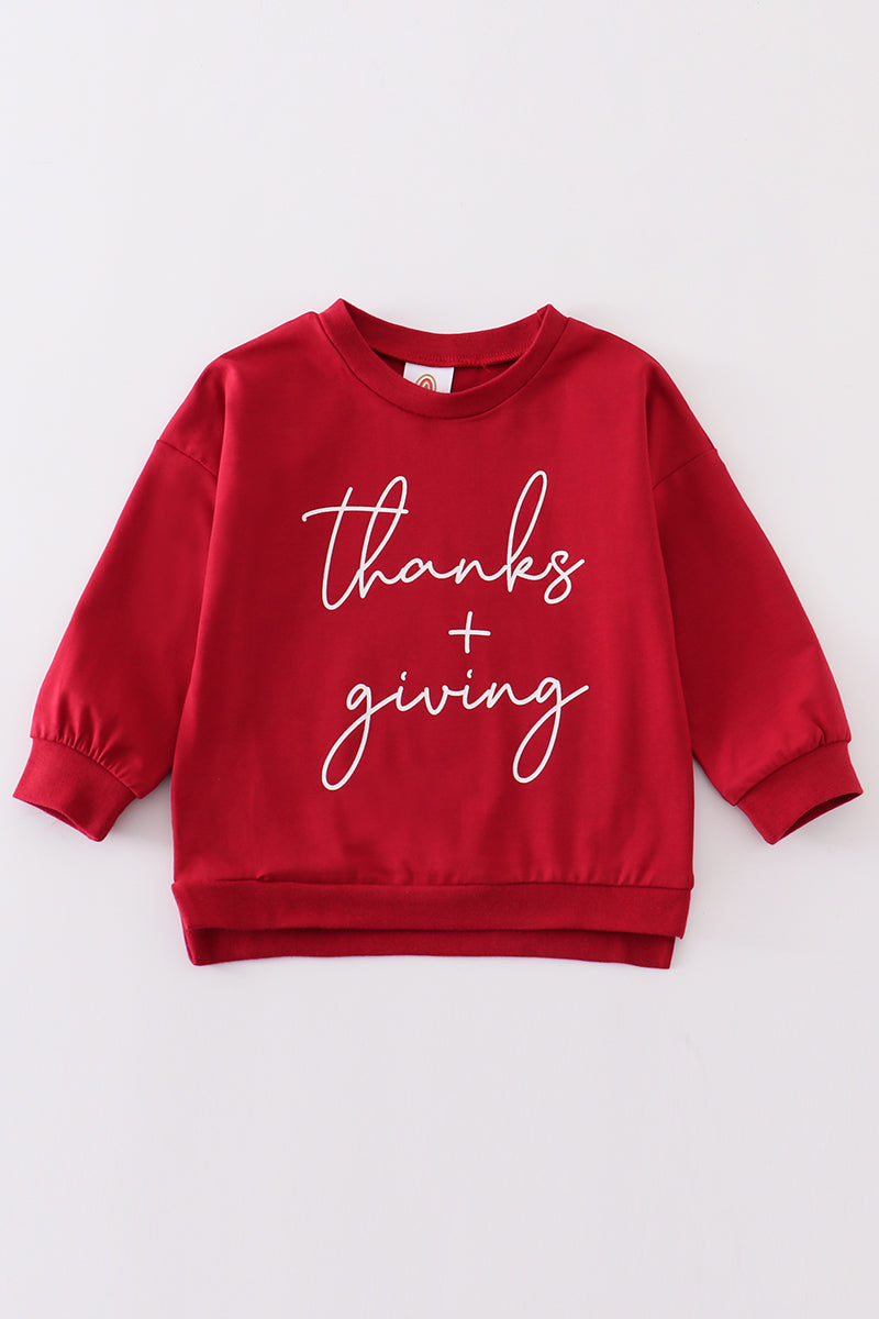 Maroon thanksgiving sweatshirt