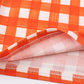 Orange plaid girl pajamas set