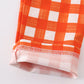 Orange plaid girl pajamas set