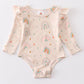 Rainbow ruffle baby onesie