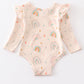 Rainbow ruffle baby onesie