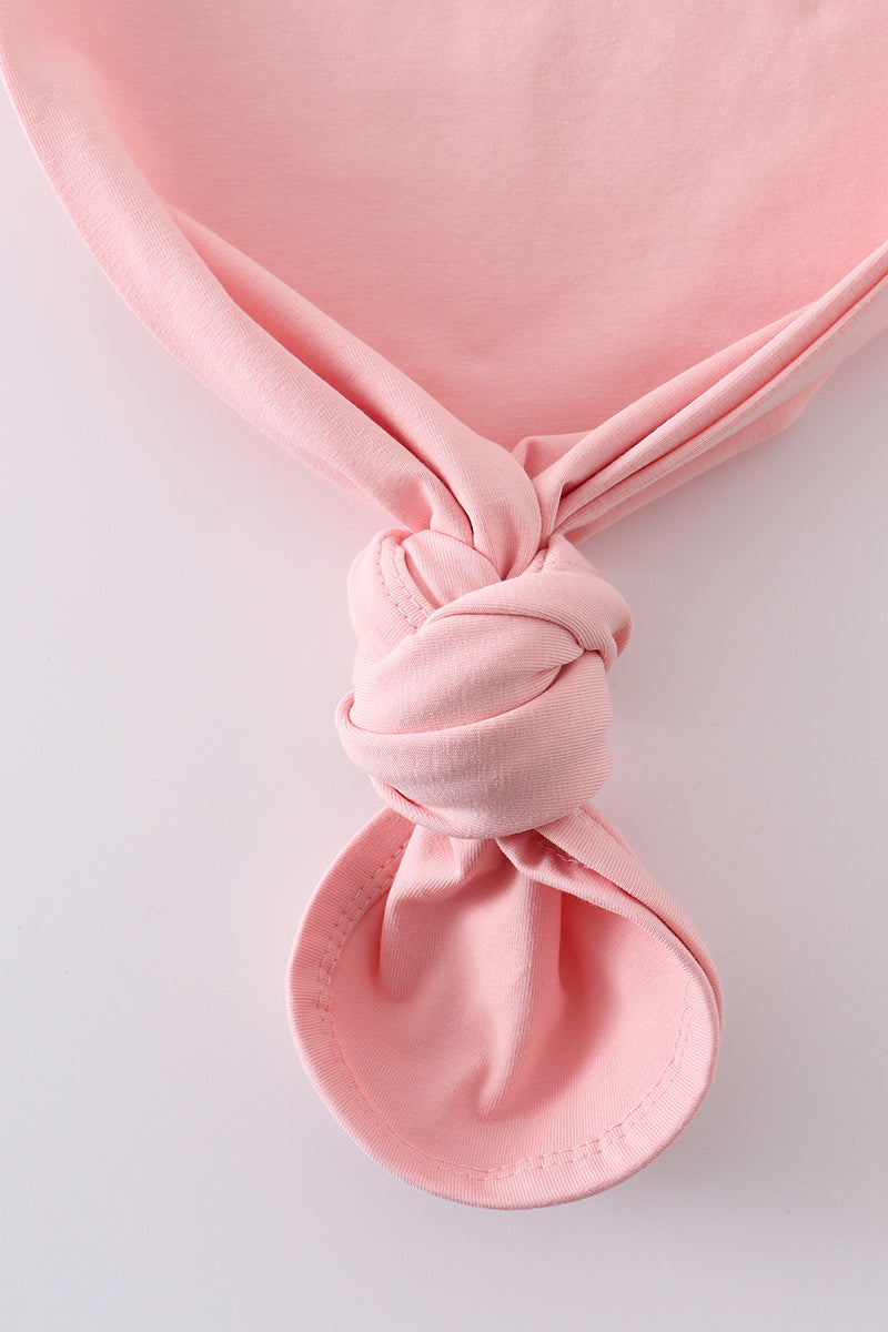 Pink head band baby gown