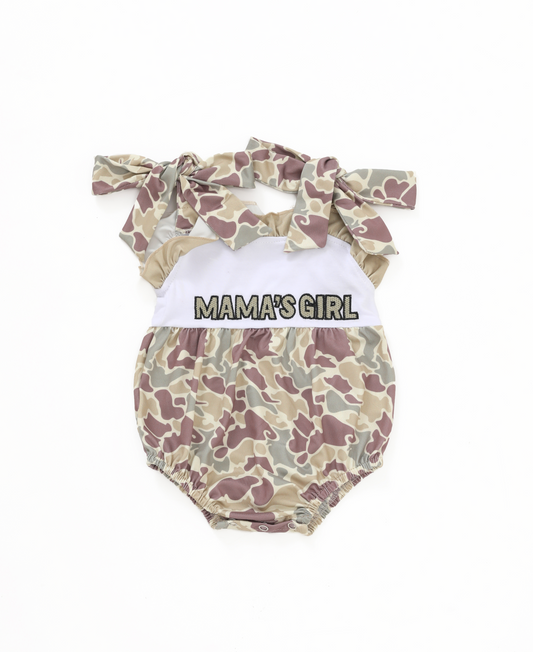 Camouflage print MAMA'GIRL baby bubble