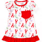 Red lobster print dress