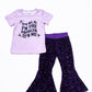 Lavender music fan sequin girl set