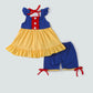 Snow white inspired ruffle girl set