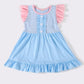 Blue princess ruffle dress