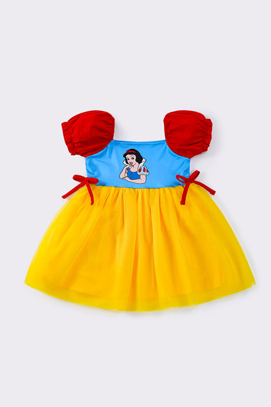 Yellow princess tulle dress