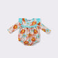 Orange floral ruffle girl bubble