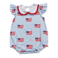 Patriotic flag print girl bubble