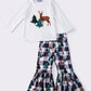 White christmas tree deer girl set