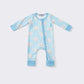 Blue pumpkin boy romper