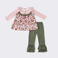 Pink western stripe girl set