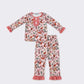 Pink western girl pajamas set