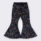 Black sequin bell pants