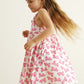 Hot pink barbie print girl dress