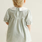 Sage stripe girl dress