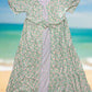 Green floral print mom&me dress