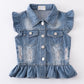 Blue denim girl vest