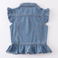 Blue denim girl vest